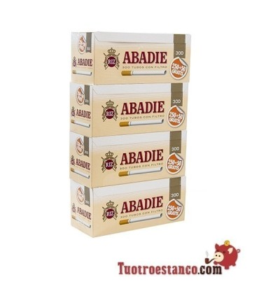 Tubos Abadie 300 - 4 cajitas de 300 unidades.
