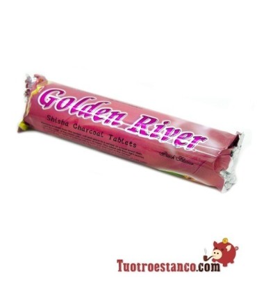 Carbón Golden River 33 mm sabor melocotón