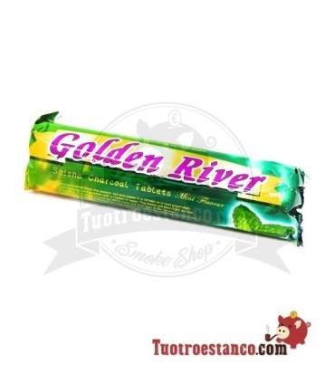 Carbón Golden River 40 mm sabor menta