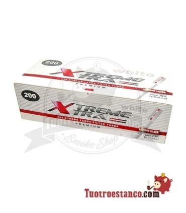 Tubos X-Trem filtro largo Blancos 200 tubos