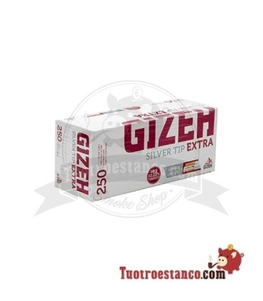 Tubos Gizeh 250 filtro largo, 1 cajita de 250 tubos