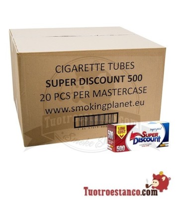 Tubos Discount 20 cajas de 500 tubos