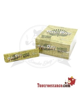 Papel Pay-Pay Alfalfa Verde Slim de 110 mm - 50 libritos de 32 hojas cada uno.