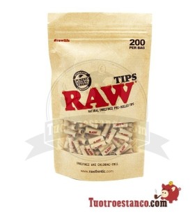 Filtros RAW Prerolled, bolsita de 200 filtros