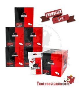 Filtros Monster 6 mm 5 estuches + 1 estuche Gratis, 108 bolsitas de 250 filtros.