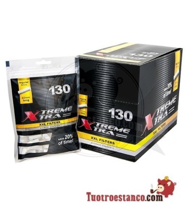 Filtros X-Trem Xtra largos 8 mm - 15 bolsas de 130 filtros cada una.