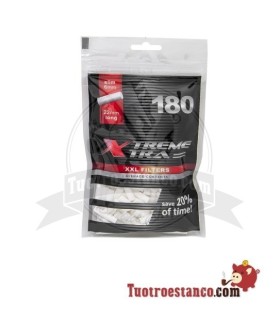 Filtros X-Trem Xtra de filtro largo 6 mm, bolsita de 180 filtros.