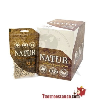 Filtros Orgánicos Natur de 6 mm, 20 bolsas de 200 filtros
