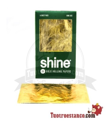 Papel Oro y Cáñamo Shine King Size 6 hojas
