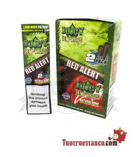 Papel de Cáñamo Juicy Blunt Red Alert Fresa, 25 unidades