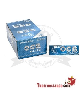 Papel OCB Azul X-pert de 70 mm, 50 libritos