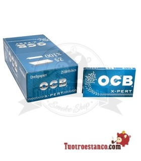Papier OCB Bleu X-Pert Double Fenêtre 70 mm - 25 livrets