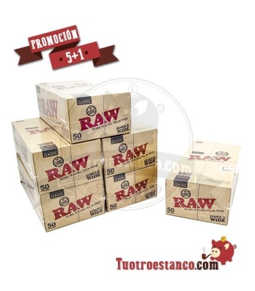 PROMOCIÓN 5+1 Papel RAW Nº 8, 5 Estuches + 1 Gratis. Un total de 300 libritos.