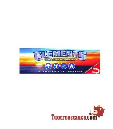 Papier de riz Éléments 1 1/4 78 mm fermeture magnétique