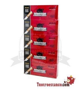 Tubos Monster Filtro Largo 5 cajitas de 200 tubos