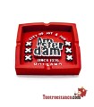 Amsterdam Polyresin Ashtray Red Square