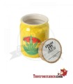 Pot en Céramique Feuille Rasta Jaune 300 ml