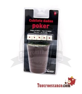 Cubilete + Dados Poker Fournier