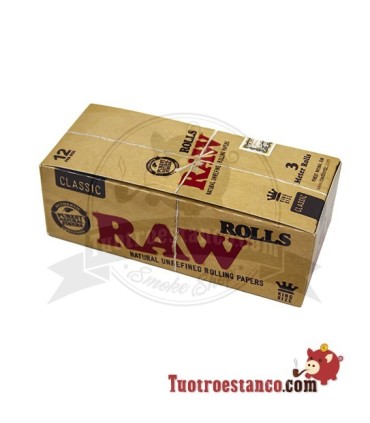 Papier à Rouler Raw King Size 3-m - 12 livrets
