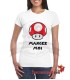 T-shirt bianca Mario Mushroom Ragazza