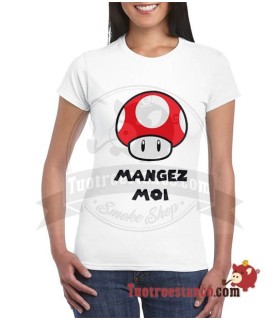 T-shirt white Mario Mushroom Girl