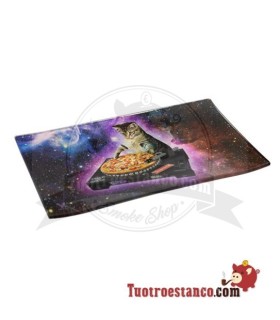 Le plateau de cristal Dj Chat 26x16 cm