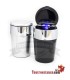 Car Ashtray Silver & Black with LED