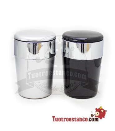 Cinzeiro LED Car Prata & Preto