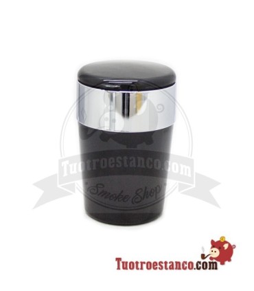 LED Car Ashtray Silver & Black