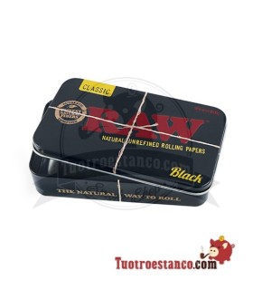 Caixa de metal Raw Preto 11,5 x 7 cm