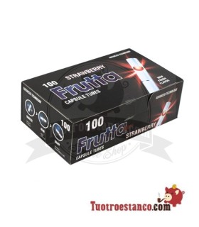 Tubes FRUTTA -FRESA- avec capsule 1 boîte de 100 unités