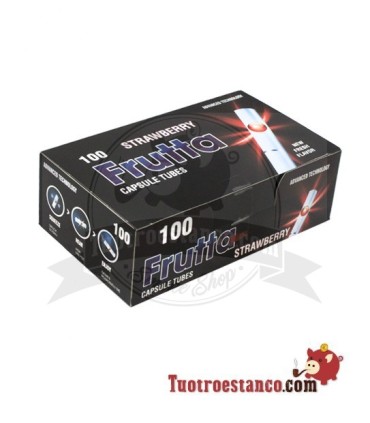 Tubes FRUTTA -FRESA- avec capsule 1 boîte de 100 unités