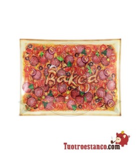 Pizza Glass Tray 16x12 cm