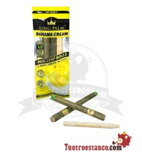 Papel King Palm Cones Banana Cream - 2 Mini rolls