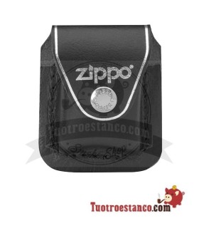 Zippo Capa em pele preta