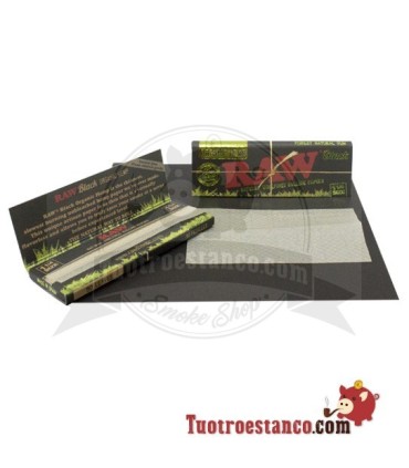 Astuccio in carta raw Nero Organico 1 1/4 78 mm - 24 libretti