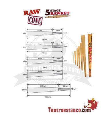 Conos Raw Rawket 5 Unidades