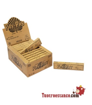 Papel Pay-pay Origin Slim + tips de 110  mm - 24 libritos