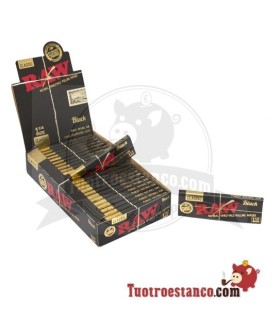 Papel Raw Black Edition 1 1/4 de 78 mm - 24 libritos