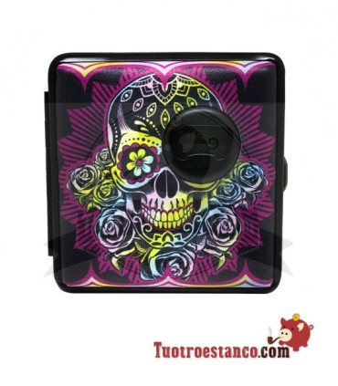 Caveira de cigarro com abridor de garrafas 20 cigarros