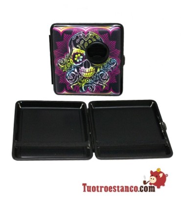 Pitillera Skull con abridor de botellas 20 Cigarrillos