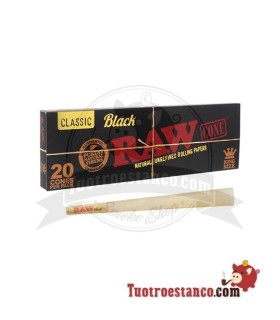 20u King Size Preto Raw Cones