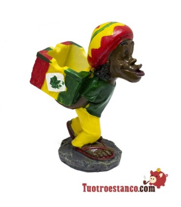 Aschenbecher Polyresin Fuß Dreadlock GT32