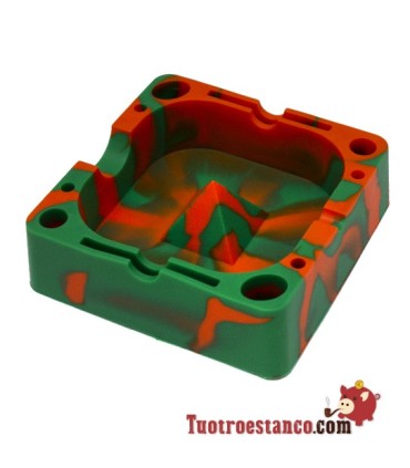 Cendrier en silicone avec compartiments