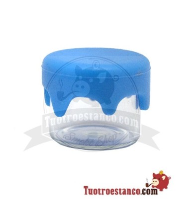 Mini glass jar with silicone closure 3 ml