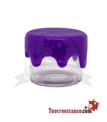 Mini glass jar with silicone closure 3 ml