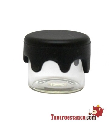 Mini frasco de vidro com fechamento em silicone 3 ml