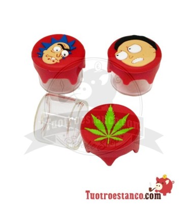 Mini Pot en Verre avec Couvercle Décoré en Silicone 3 ml