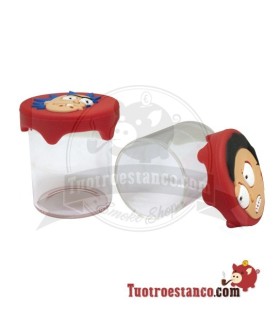 Barattolo in vetro con coperchio decorato in silicone 5 cm