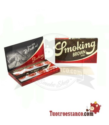 Papel Smoking marrom janela dupla 70mm